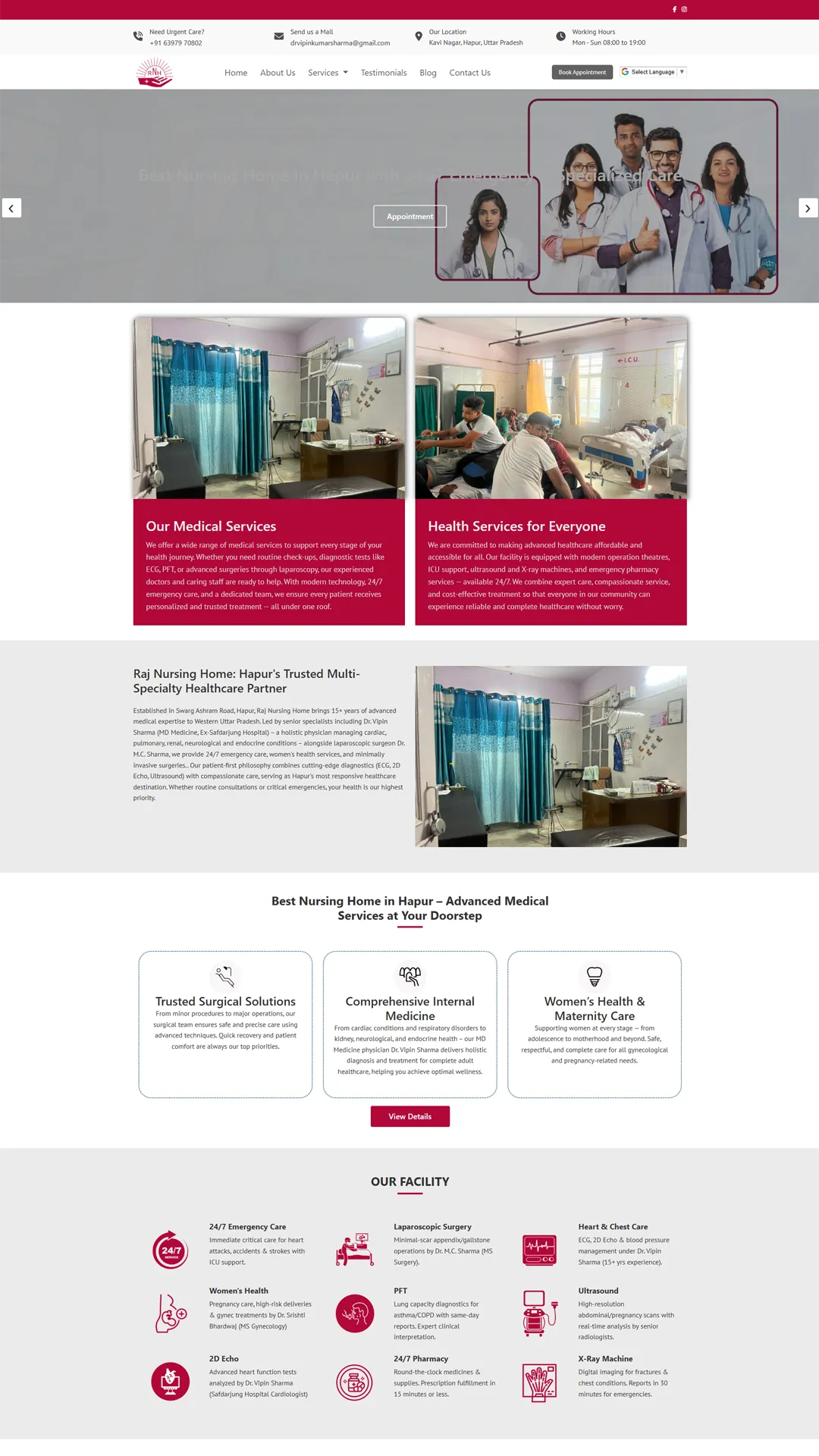 Raj Nursing Home – Local SEO Boost